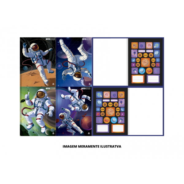 CADERNO - ANIMATIVA - BROC 1/1 CD AD 80F OUTER SPACE